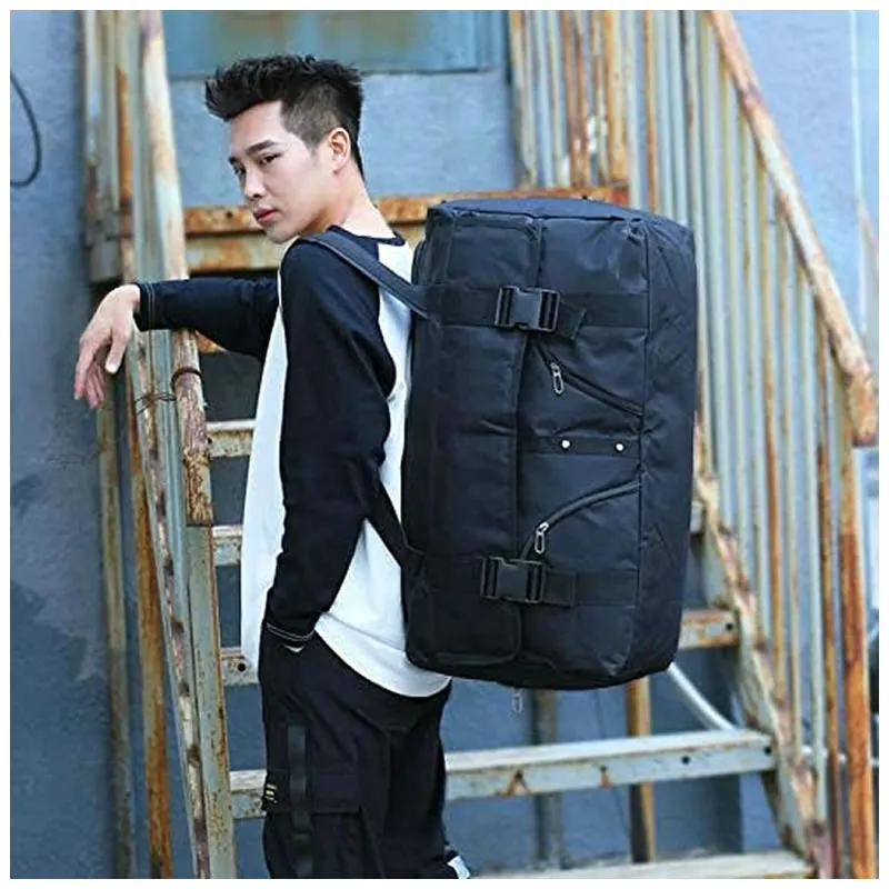 Waterproof Canvas Hand Travel Luggage Bag Jb-60 Black