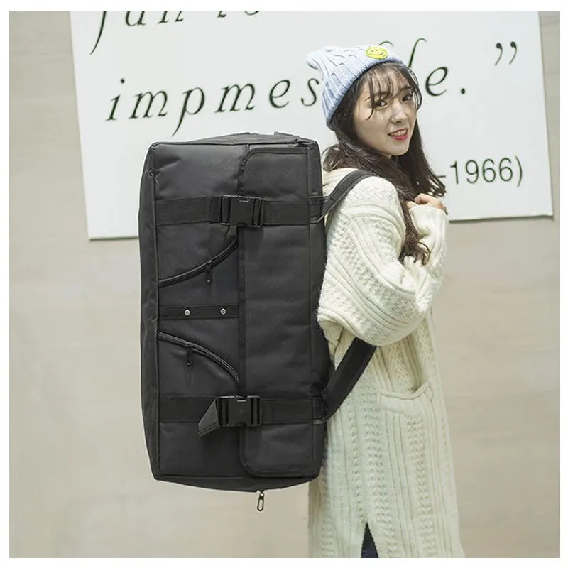 Waterproof Canvas Hand Travel Luggage Bag Jb-60 Black