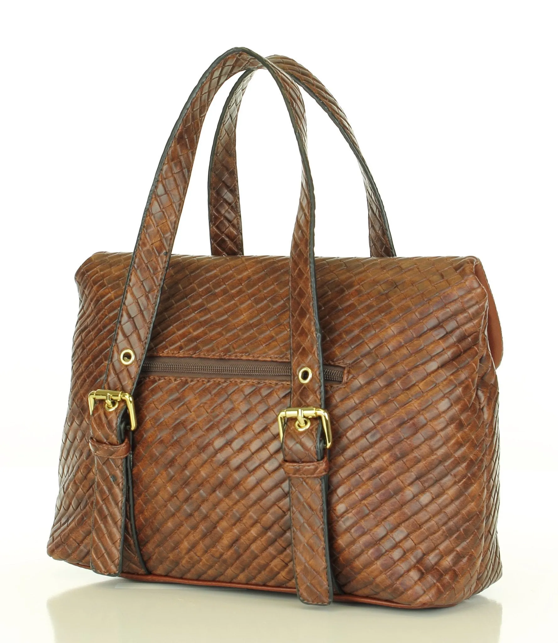 Weave Texture Looker Satchel Bag