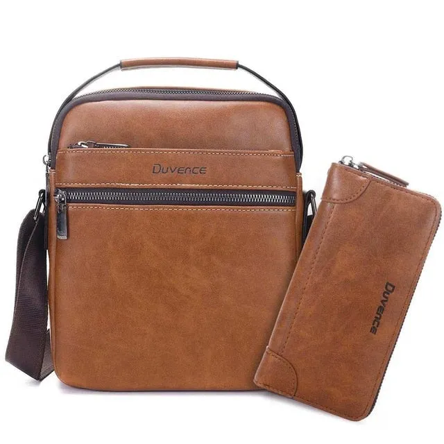 West Louis™ Men's Leather Crossbody Business Bag