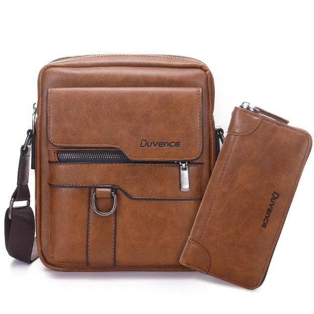 West Louis™ Men's Leather Crossbody Business Bag