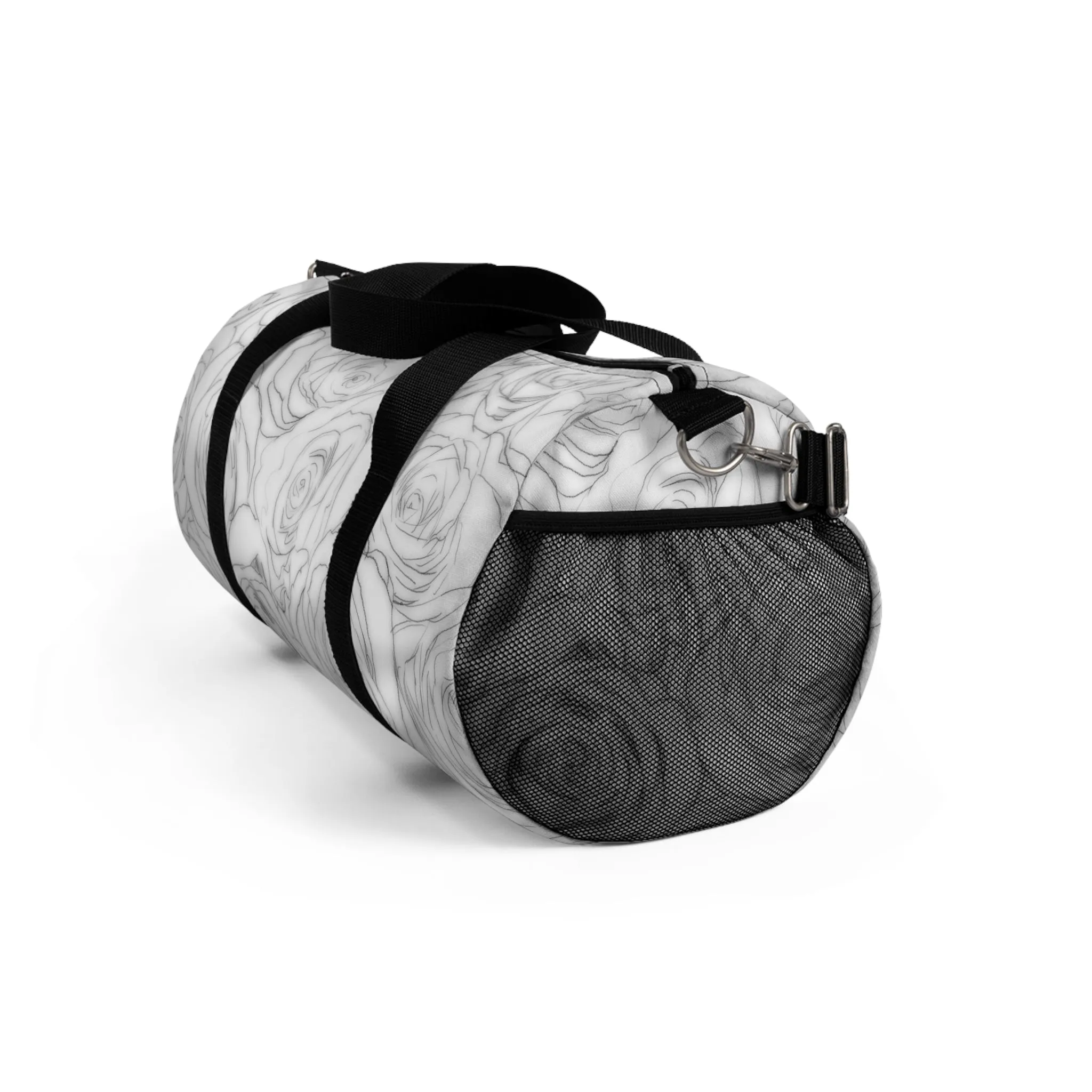 White Rose Duffel Bag Flower Lover Gym Bag